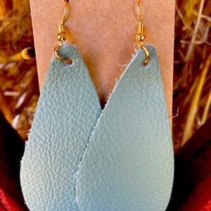 Handmade leather earrings